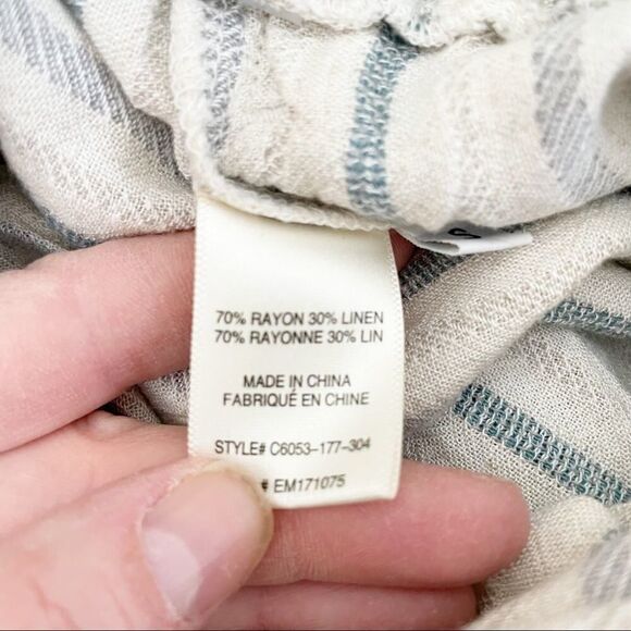 Cloth & stone Strapless short pants striped jumpsuit sz Small #NN - Picture 7 of 13